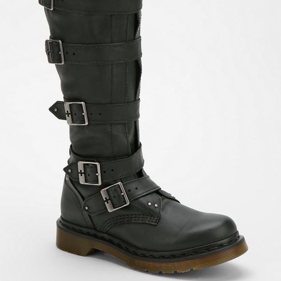 Dr. Martens Women's Phina Phoenix Tall Buckle Black Boots The Walking Dead US 6 - Picture 4 of 7